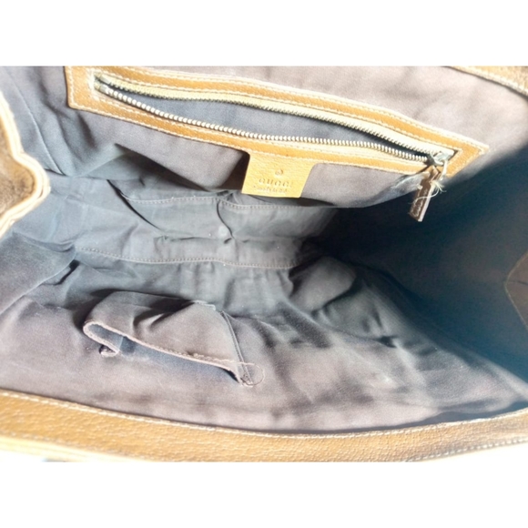 Authentic GUCCI Canvas Nailhead leather Tote - Picture 6 of 6